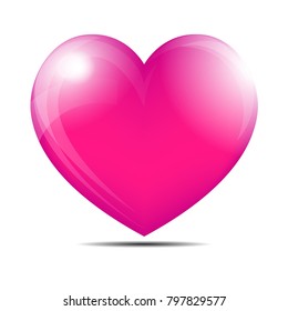 Pink Hart graphic with subtle lighting