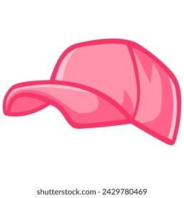 Pink Hat Baseball Cap Snapback Illustration Vector Icon