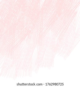 Pink hatch on a white background. Vector abstract background for banner, card, cover, poster. 