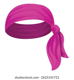 Pink headscarf knotted at back, a stylish accessory for men or women