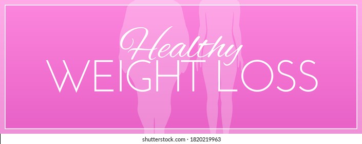 Pink Healthy Weight Loss Web Banner Stock Vector (Royalty Free ...