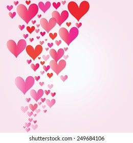 Pink Heart Abstract background