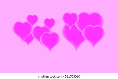 pink Heart abstract  background
