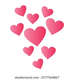 pink heart background art vector