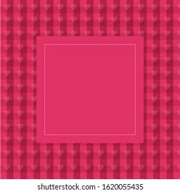 Pink heart background with empty place for text, greeting card for Valentine's day, wedding, mother's day, copy space