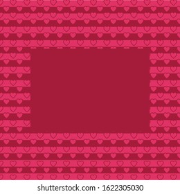 Pink heart background with empty place for text, greeting card for Valentine's day, wedding, mother's day, copy space