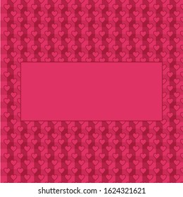 Pink heart background with empty place for text, greeting card for Valentine's day, wedding, mother's day, copy space