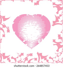 Pink Heart Background. Illustration