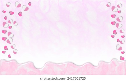 pink heart background for making Valentine's day card,wedding card. the meaning of love	
