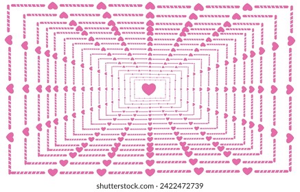 Pink heart background, retro, shape, creative