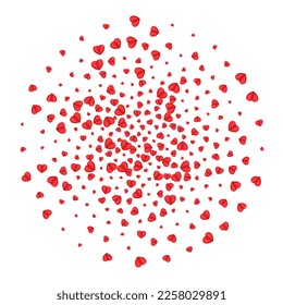 Vector blanco de fondo del corazón rosado. Happy Illustration Confetti. Marco de felicitación violeta. Fond Confetti Patrón de luna de miel. Textura del aniversario rojo.