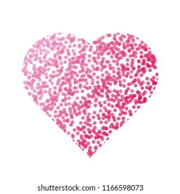 Pink heart with bubbles inside