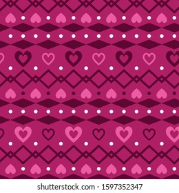 pink heart cartoon retro pattern