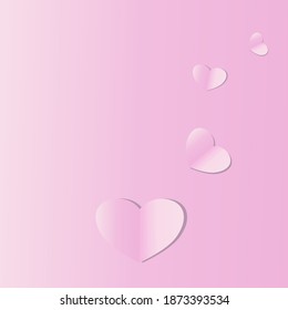 Pink heart colors for decorations of Valentine’s Day and background love fever 