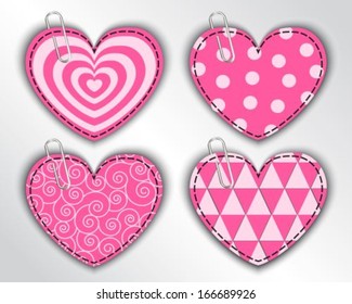 pink heart consisting of blots and stains and a declaration of love