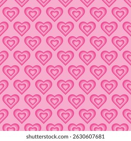 Pink heart cute pattern seamless