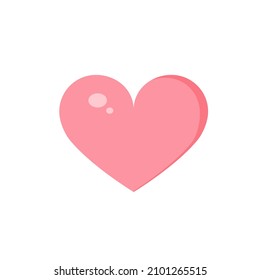 Pink heart design icon. Vector illustration for a logo. Valentine's Day.