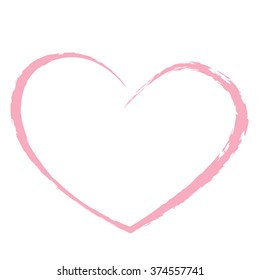 pink heart drawing love valentine