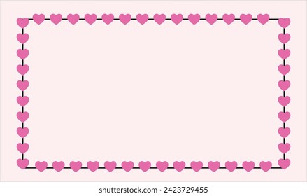 Pink heart frame, Lovely, Creative, Pink