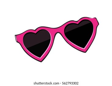 pink heart glasses