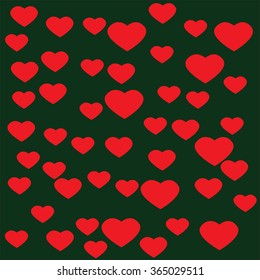 Pink Heart with green background