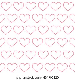 Pink heart hand draw background.