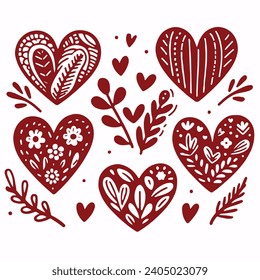 pink heart.set of pink hearts