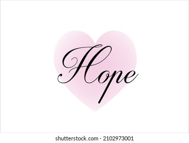 pink heart hope vector design
