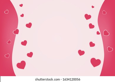 Pink heart icon background Love concept for Valentine's day and Wedding day.