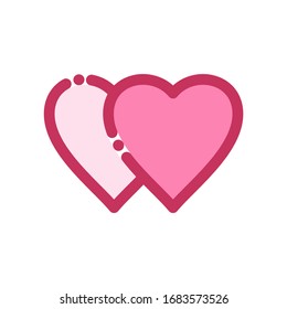 pink heart icon. eps 10