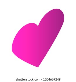 Pink heart icon. Isometric of pink heart vector icon for web design isolated on white background