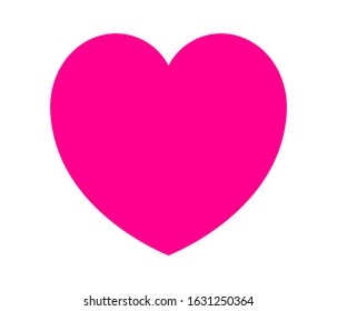 Pink heart icon. Love. Vector