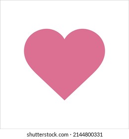 pink heart icon on a white background. vector