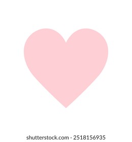 Pink Heart icon. Heart shape Isolated on white background.