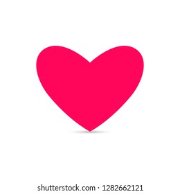 Pink heart icon vector illustration.