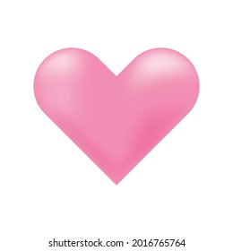 Pink heart icon. Vector illustration. Valentine's Day. Icon valentine.