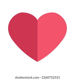 pink heart illustration. design for valentine's day. Collection of Love Heart Symbol Icons . Love Illustration Set with Solid and Outline Vector Hearts