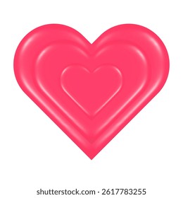 pink heart isolated. Vector illustration