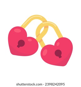 Pink heart lock with key for unlocking love feelings on Valentine's Day.