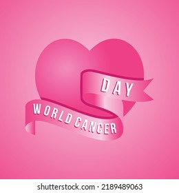 Pink Heart Logo Design For Breast Cancer Day