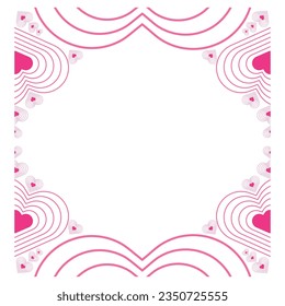 pink heart love decoration element