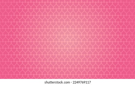 Pink Heart Love Pattern Background Vector Illustration