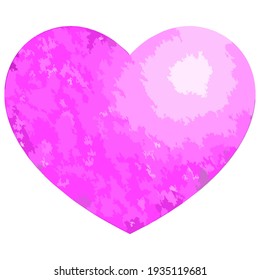 corazón rosa para la forma de amor textura aislado corazón fresco