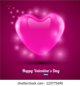 Pink heart for love valentine