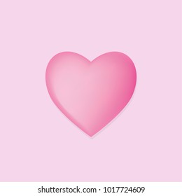 Pink Heart Love in Valentine's Day