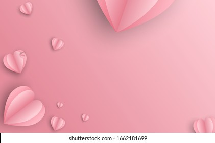 Pink heart object on a pink backdrop with empty space in the middle,

Abstract vector background nice for celebration on important day.