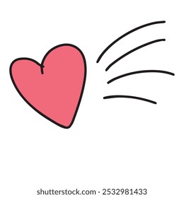 pink heart on valentine design stock