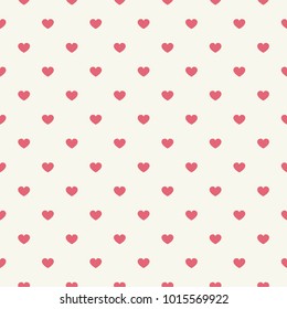 Pink heart on white background, Heart polka dot, White dot sweet background, vector