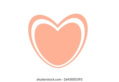 corazón rosa sobre un fondo blanco,