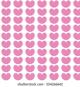 Pink heart on a white background, vector graphics, pattern, romantic.